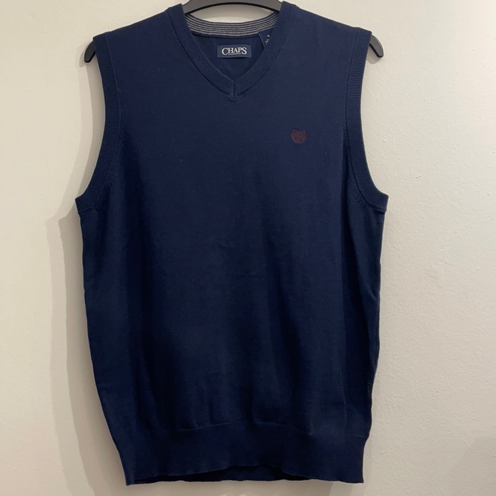 CHAPS | navy sweater vest M